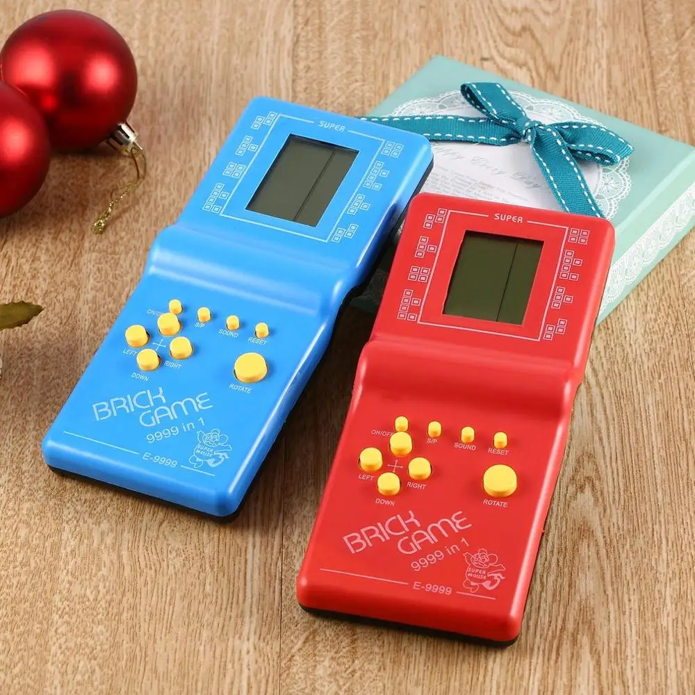 Классические Ручные Электронные игровые игрушки Tetris с ЖК-экраном Игровая