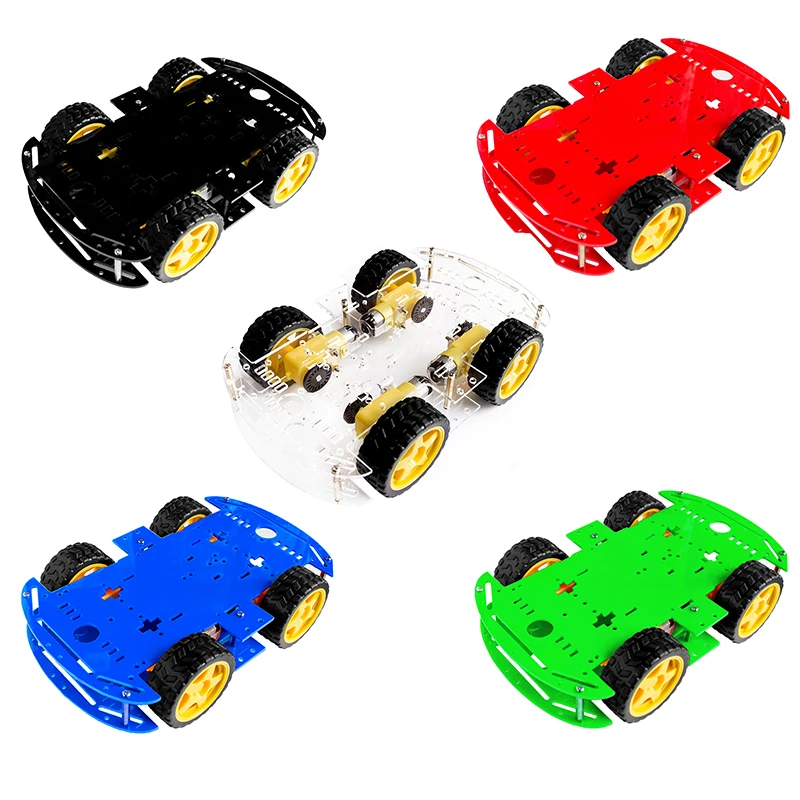 1/set 4WD Smart Robot Car Chassis Kits TT motor Single-layer double-layer trolley chassis For Arduino kit | Электронные