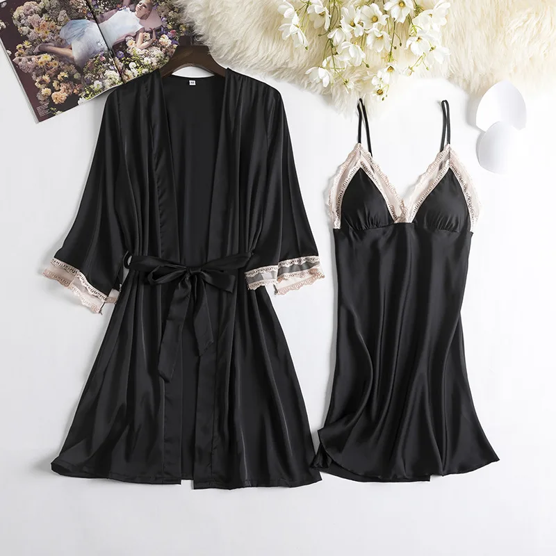 Обувь белого цвета Пикантная обувь с кружевами Платье-кимоно из 2 предметов халат