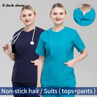 multicolor operating room scrubs uniform zipper unisex pet grooming clothes scrubs suit wholesale clothing vendors for women set