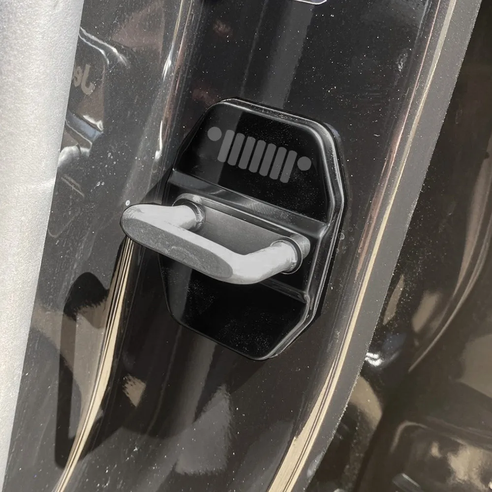 4 шт./лот Защитная Пряжка дверного замка для JEEP GRAND CHEROKEE COMMANDER RENEGADE WRANGLER 2016-2019 2020, аксессуары