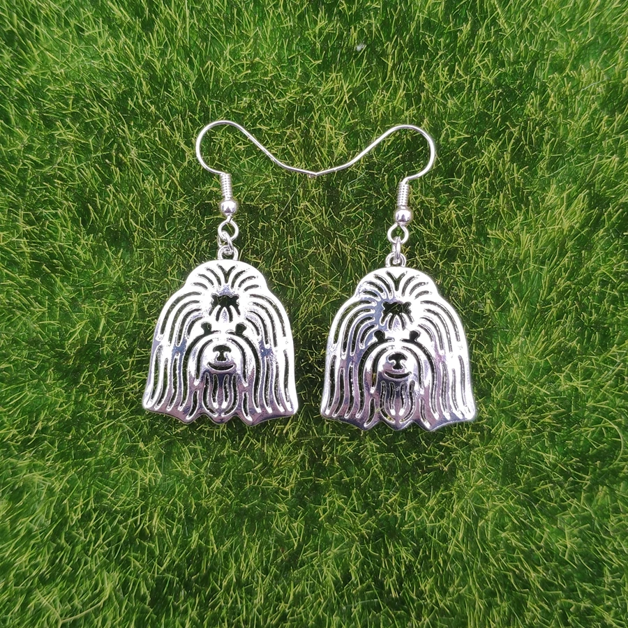 Хлопчатобумажные серьги подвески с животными для собак летние покрытием женщин