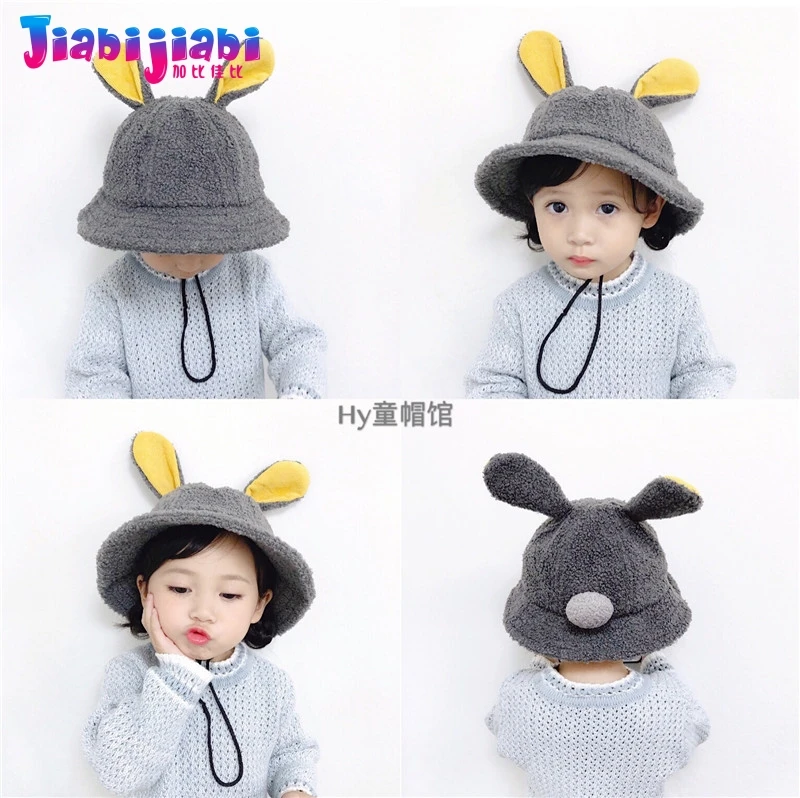 Шапка-ведро для маленьких мальчиков и девочек теплая зимняя шапка с плюшевой