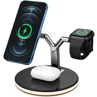 3 in 1 magnetic wireless charger 15w fast charging station for magsafe iphone 12 pro max chargers for apple watch airpods pro
