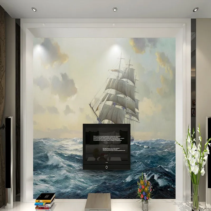 Дропшиппинг фотообои Ностальгический масляный принт для ресторана гостиной