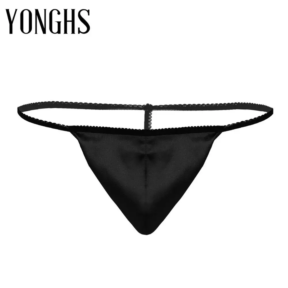 Мужское нижнее белье сексуальное g srting трусики стринги шелковистые атласные