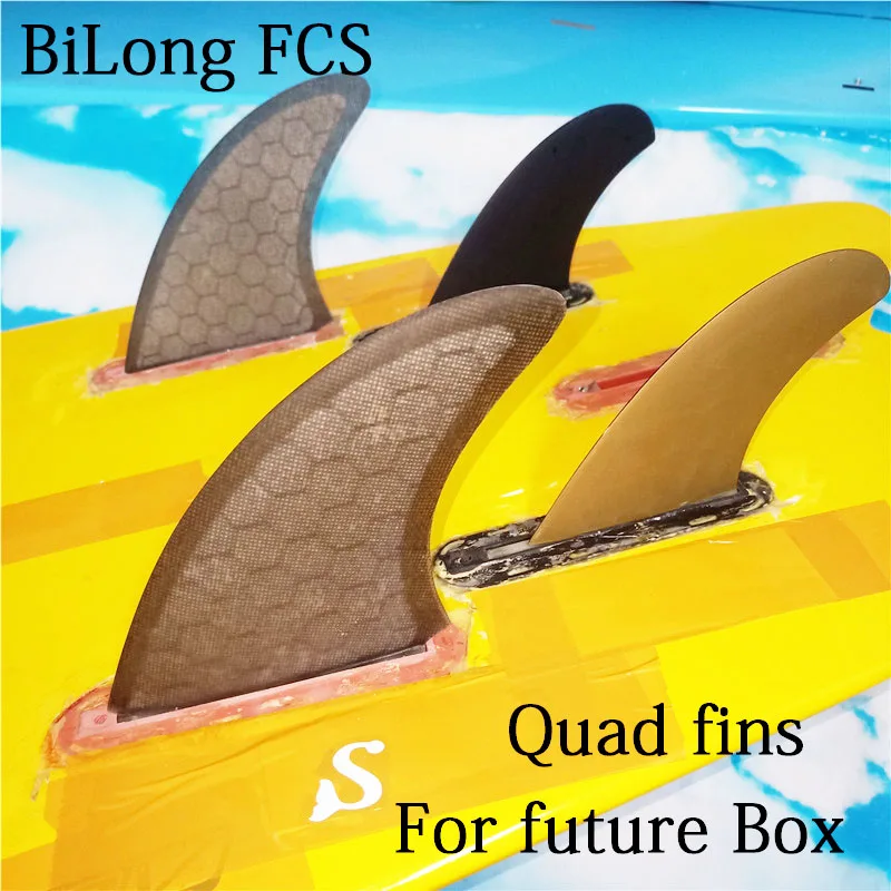 Плавник для серфинга Future Quad fin черный желтый surf в наличии Серфинг 4 шт./компл.