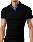 Мужская хлопковая рубашка-поло, с коротким рукавом, размеры до 5XL