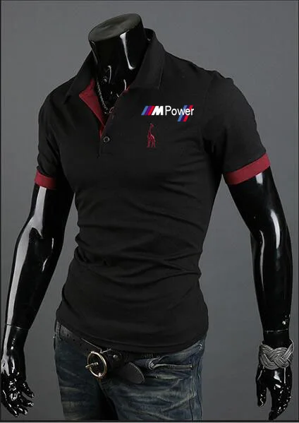 Мотоциклетная Мужская рубашка поло летняя для bmw power футболки с коротким рукавом