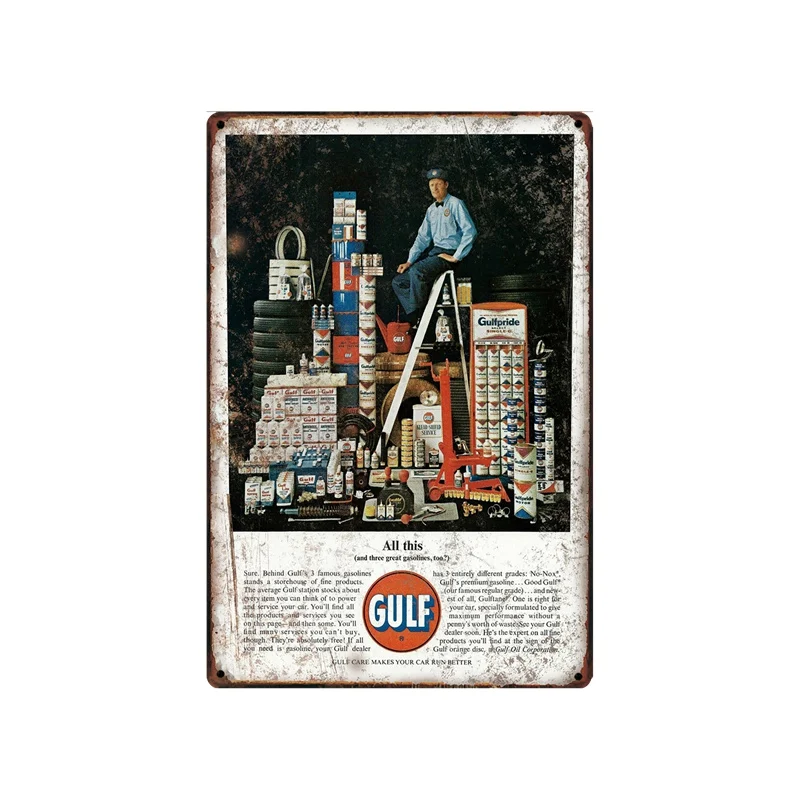 Motor Oil Shabby Chic Metal Signs Vintage Tin Plates For Wall Bar Home Garage Decoration 30X20CM SA-6938A | Дом и сад