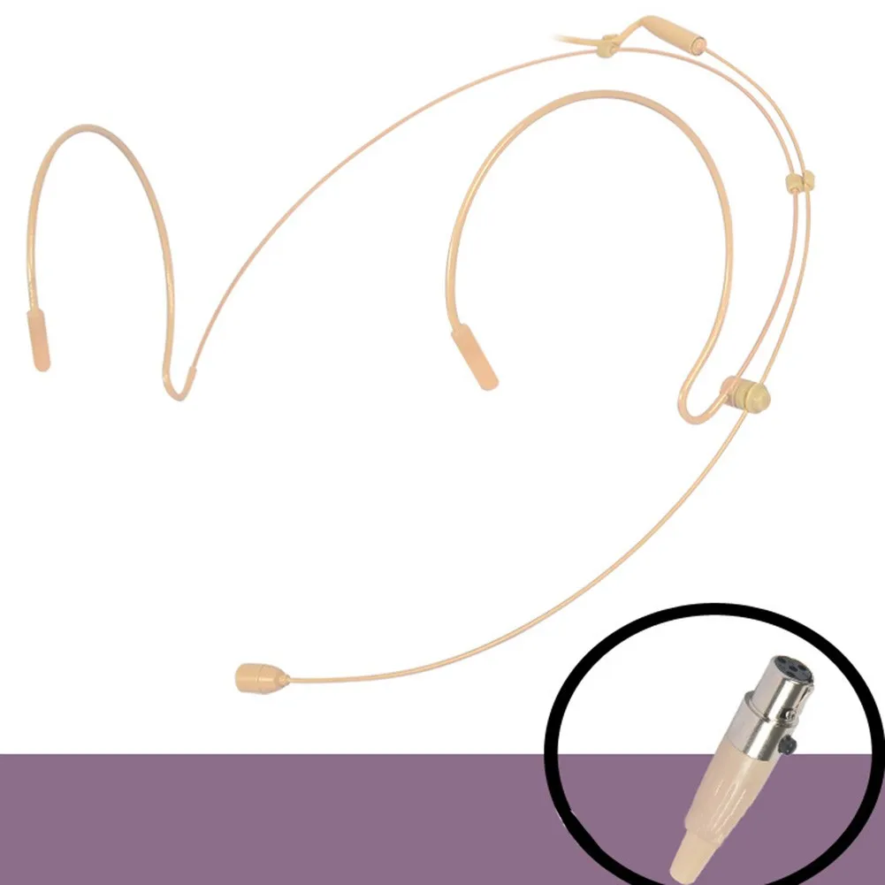 Гарнитура с двойным ушным крючком микрофон Mini XLR 4-контактный разъем TA4F гарнитура
