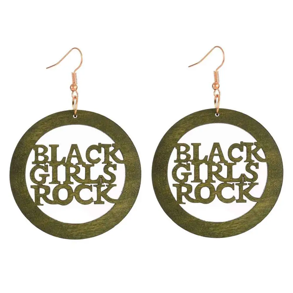 Этнические женские синие серьги в африканском стиле с надписью и головой