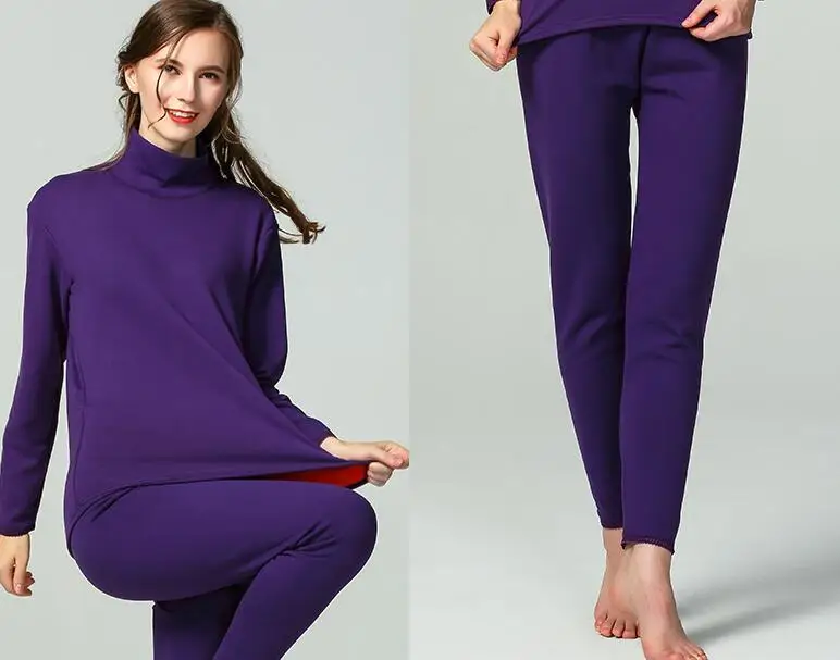 

For Long Johns Women Plus Size XXXL Women Winter Thermal Underwear Suit Thick Fleece Warm Ladies Thermo Underwear Female Clothes