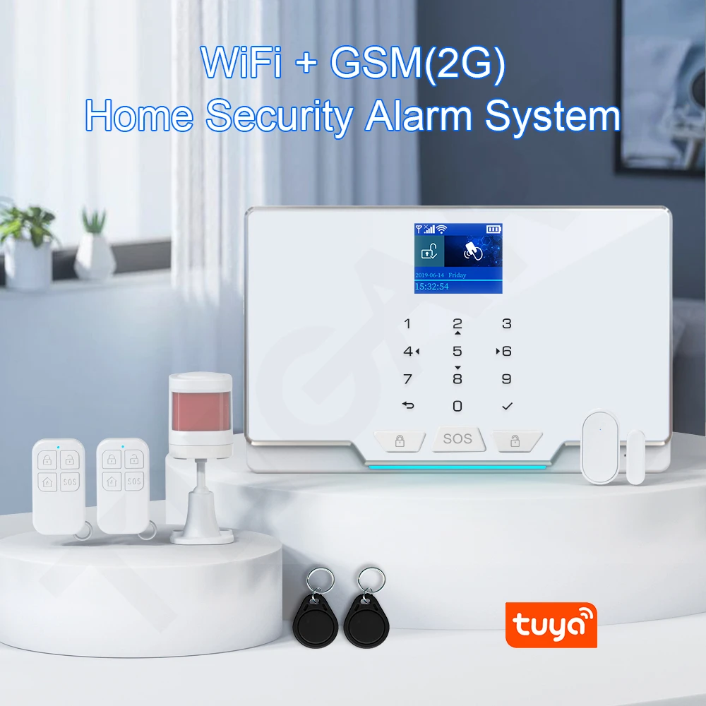 Новейшая белая G20 WIFI GSM домашняя система охранной сигнализации Tuya умный Комплект