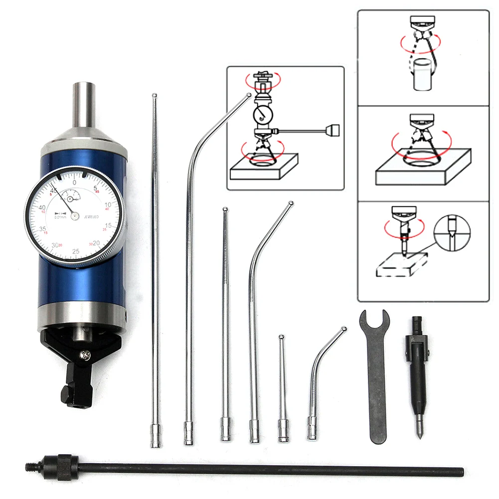 

Milling Tool Test Machining Easy Operate Accurate Coaxial Practical Steel Centering Dial Indicator Kit Quick Read Industrial