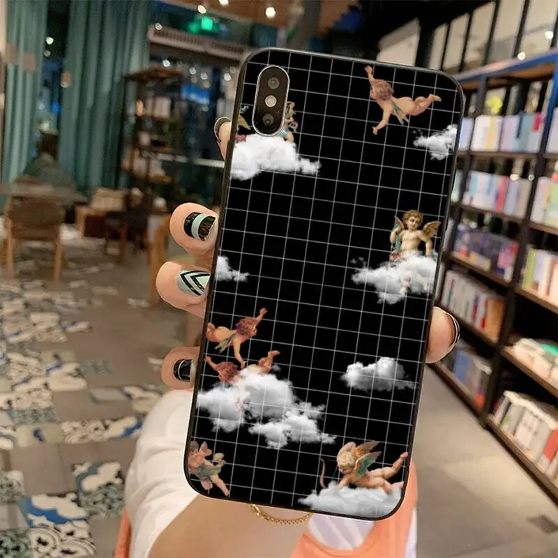 

YJZFDYRM Angels aesthetic fashion art Coque Shell Phone Case for iPhone 11 pro XS MAX 8 7 6 6S Plus X 5S SE 2020 XR case