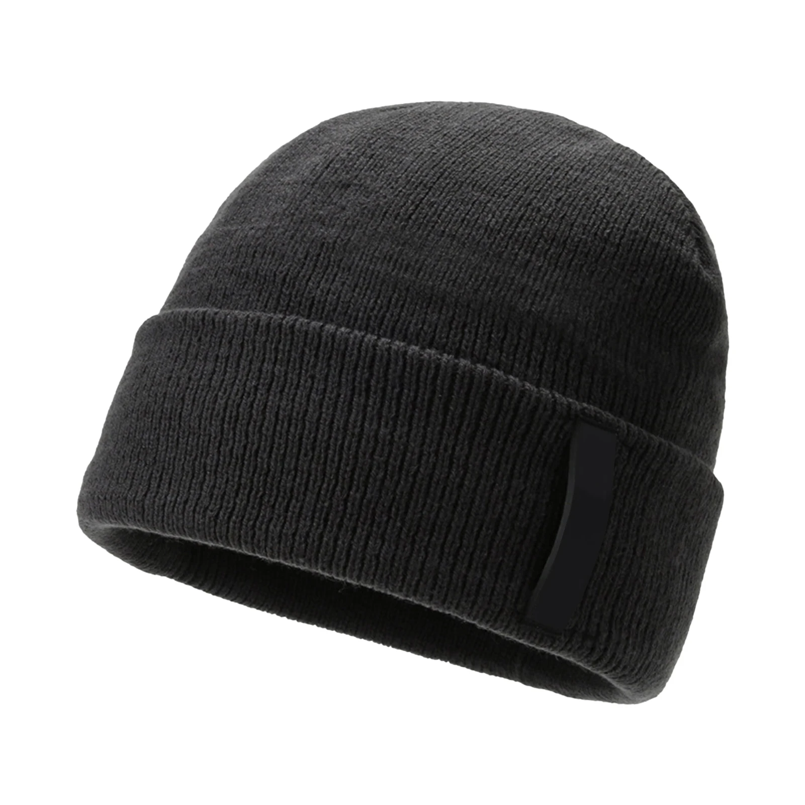 

Шапка-бини с манжетами для мужчин и женщин, мягкая плюшевая утепленная вязаная шапка с акриловыми волокнами, с защитой от ветра, эластичная, ...