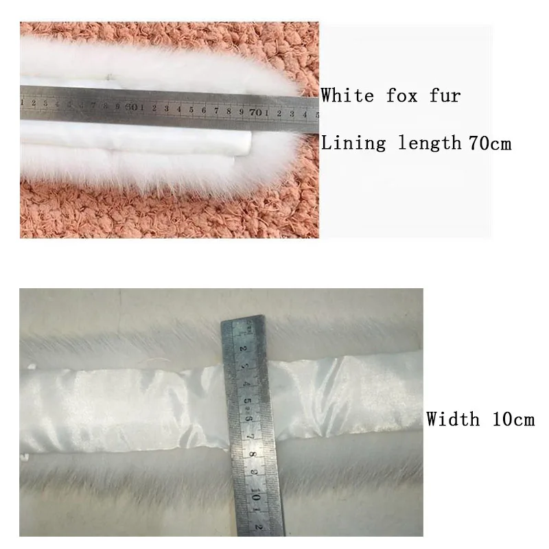 Qearlstar воротник из натурального Лисьего меха 100% натуральный меховой шарф Белый