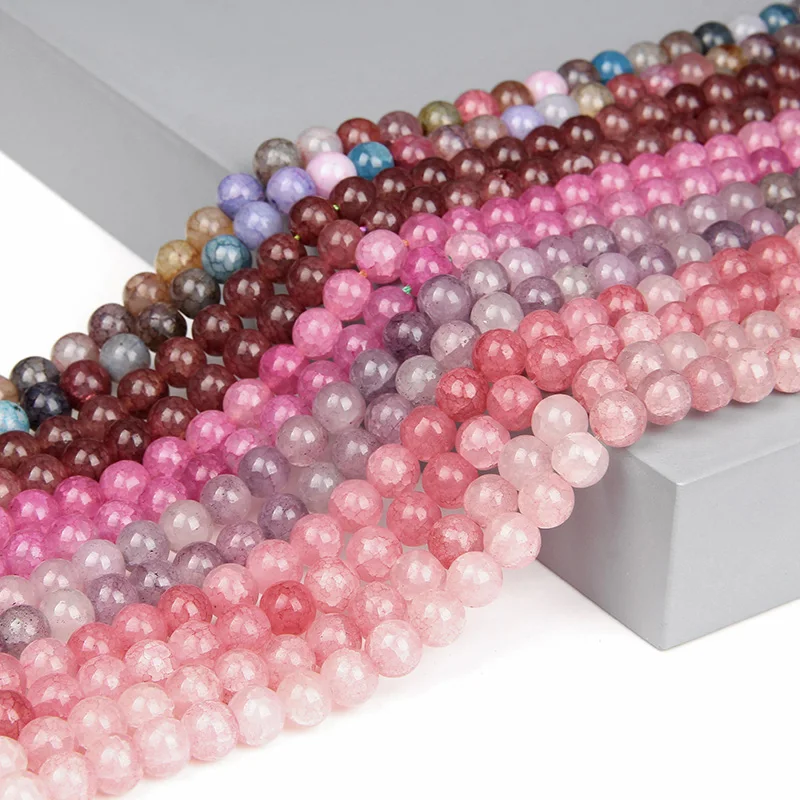 

Wholesale 8mm Gemstones Agat Beads Natural Flower Agates Round Beads For Jewelry Making Bracelet Neckalce Accessories Diy 15.5"