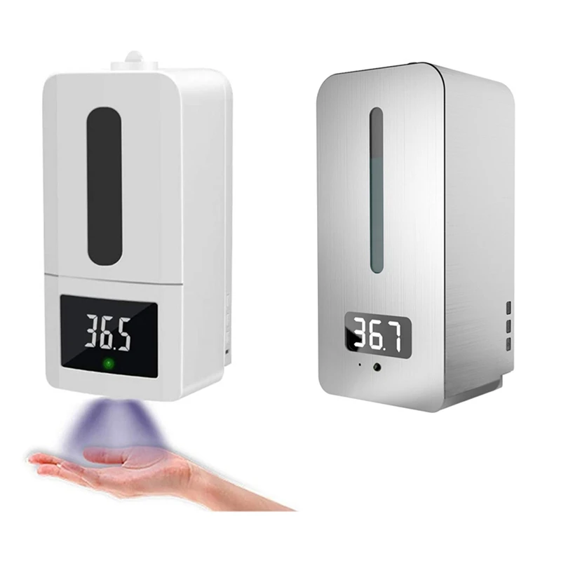 

New-Automatic Touchless Wall Mounted Sprayer Soap Dispenser,Infrared Sensor High Temperature Alarm Thermometer