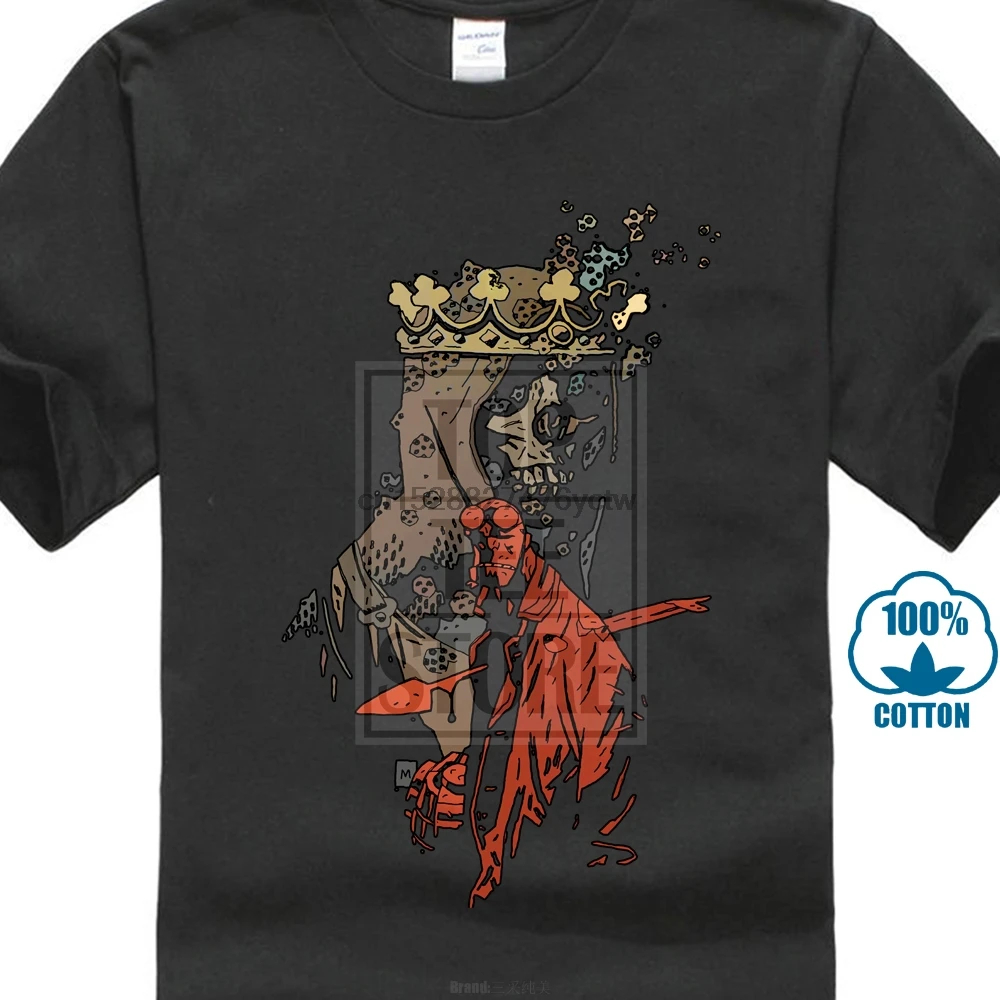 Hellboy Футболка Comics футболка для мужчин Wo все размеры мультфильм Мужская Унисекс