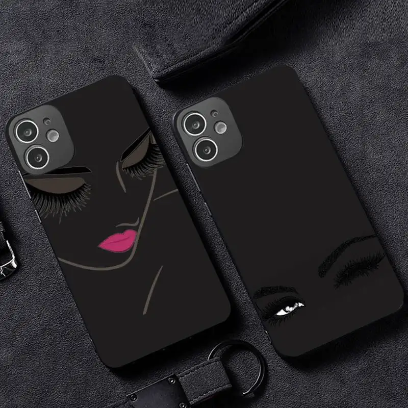 

Beauty face sexy eye smile Phone Case for iPhone 12 11 mini pro XS MAX XR 8 7 6 6S Plus X 5S SE 2020