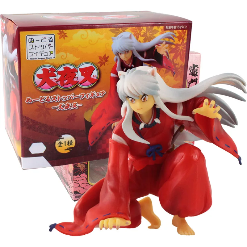 

9cm Inuyasha Anime Noodle Stopper Figure Sengoku Otogi Zoshi Action Collectible Model Doll Toys