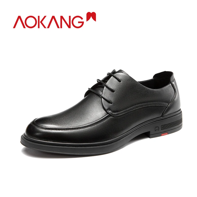

AOKANG/Мужские модельные туфли; Новое поступление; Модные деловые туфли из натуральной кожи на шнуровке; Мужские туфли дерби
