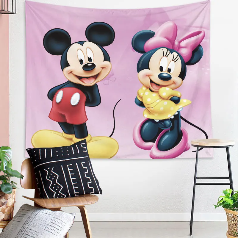 Настенный Гобелен Disney minnie Mickey подвесной гобелен с животными полиэфирная ткань