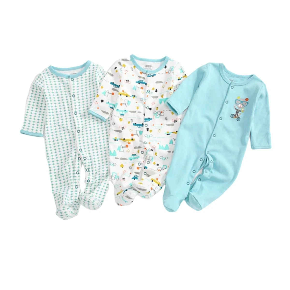 3 шт./партия Детские хлопковые комбинезоны с длинным рукавом