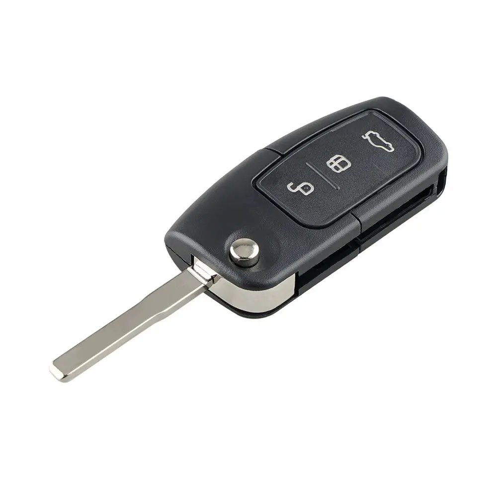 Подходит для Ford Focus Fiesta Mondeo 3 кнопки флип дистанционного ключа Fob чехол плоский нож складной ключ оболочки плоский Embryo