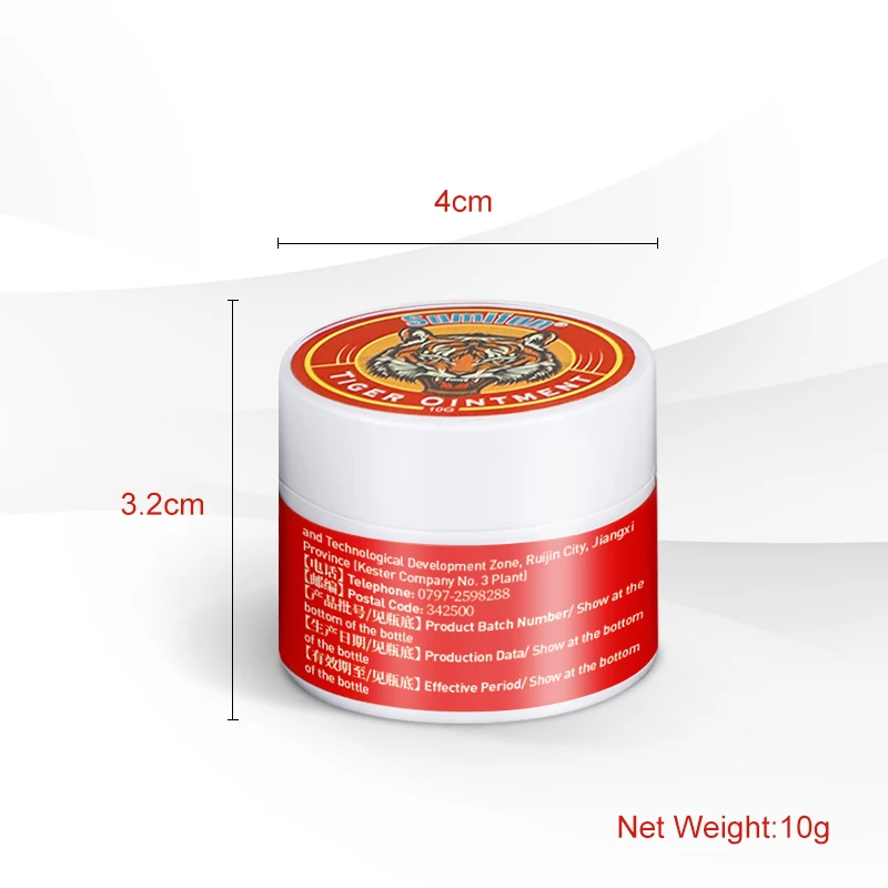 

10g 100% Original Tiger Balm Oil Headache Dizziness Ointment Anti-itch Cream Pain Relief Arthritis Joint Muscle Medical Plaster