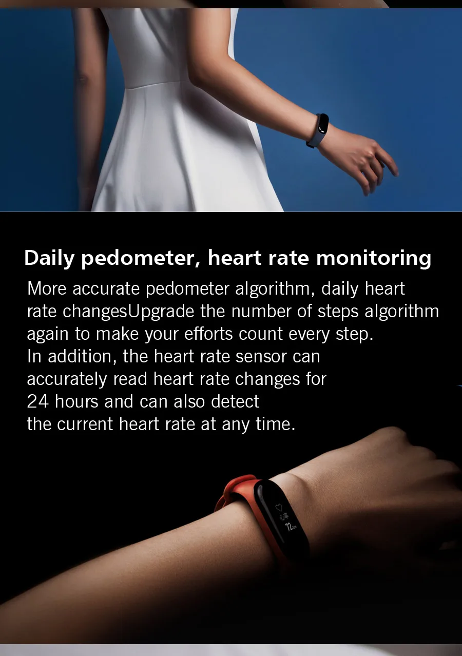 Xiao mi Band 3 mi band 3 фитнес-трекер пульсометр 0,78 ''OLED дисплей Bluetooth 4,2 для Android IOS