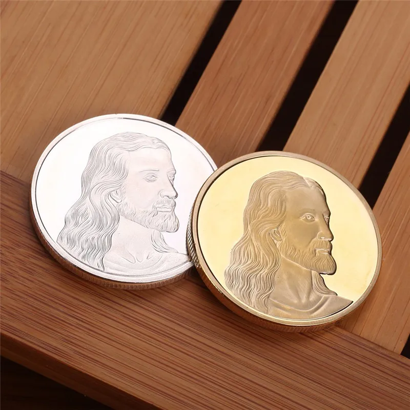 

Памятная монета с изображением Иисуса, христианская религиозная монета, Коллекционная монета, коллекция, сувенир, подарок