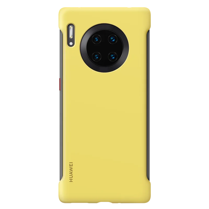 Silicone Yellow Тема для путешествий от huawei mate 30 Pro 5G чехол оригинальная официальная коробка mate 30 Pro силиконовый кожаный чехол LIO-N29/TAS-L09 - Цвет: Silicone Yellow