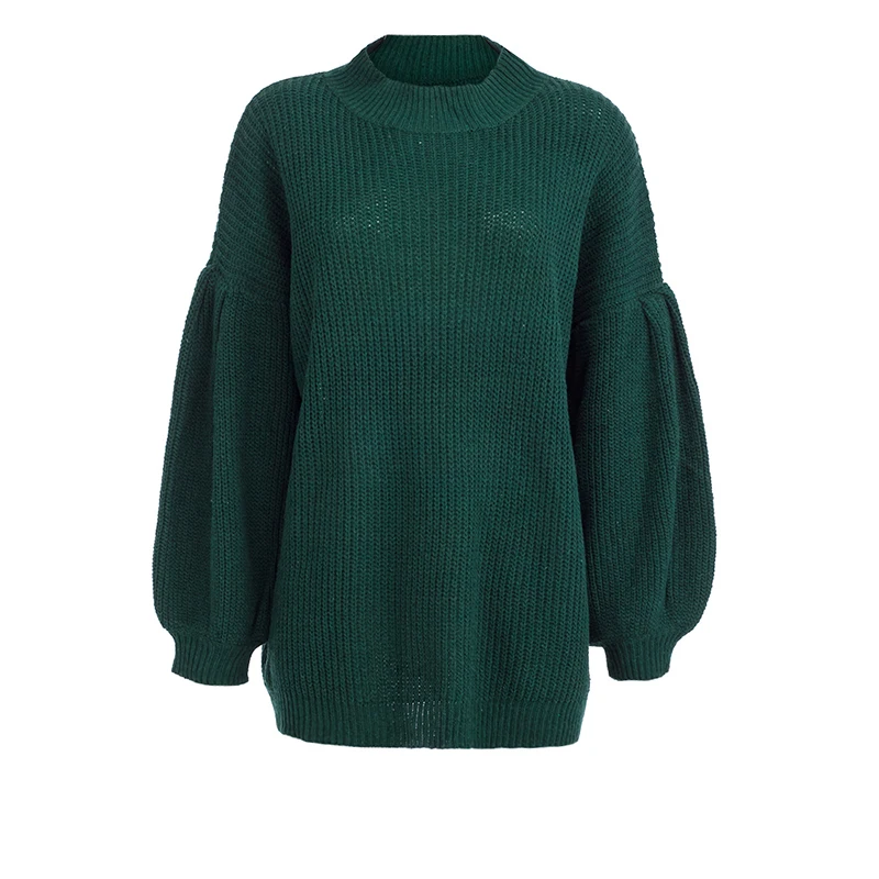 Женский Однотонный свитер TWOTWINSTYLE вязаный пуловер с круглым вырезом и