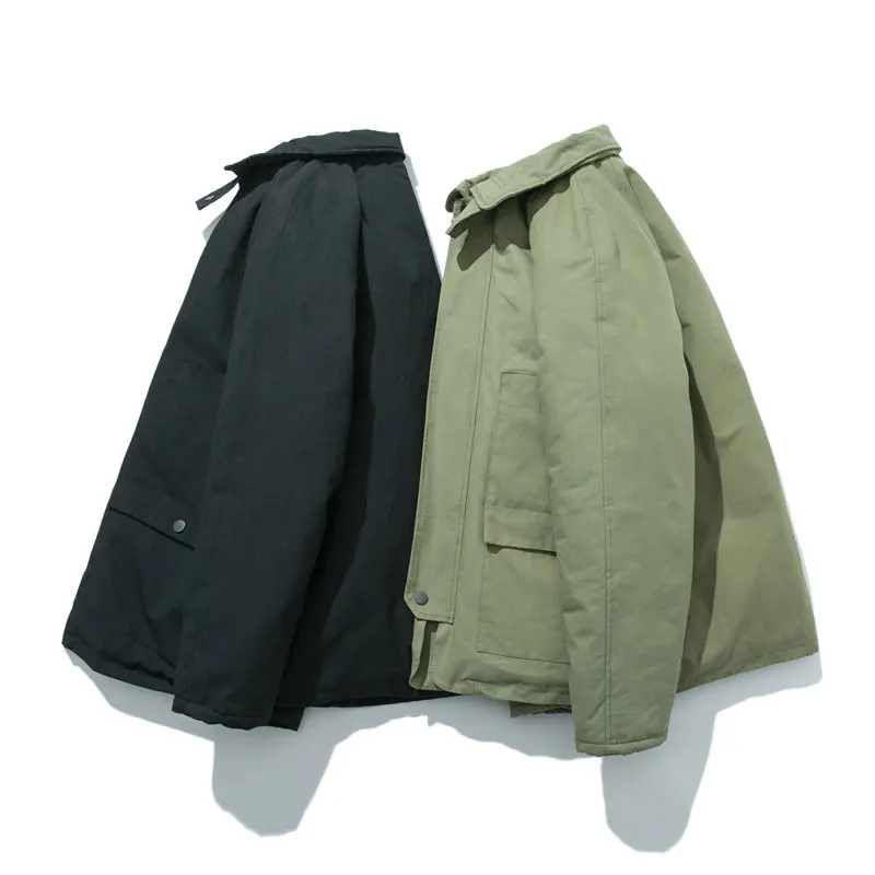 Парка мужская хлопковая Теплая стеганая куртка в японском стиле Брендовая