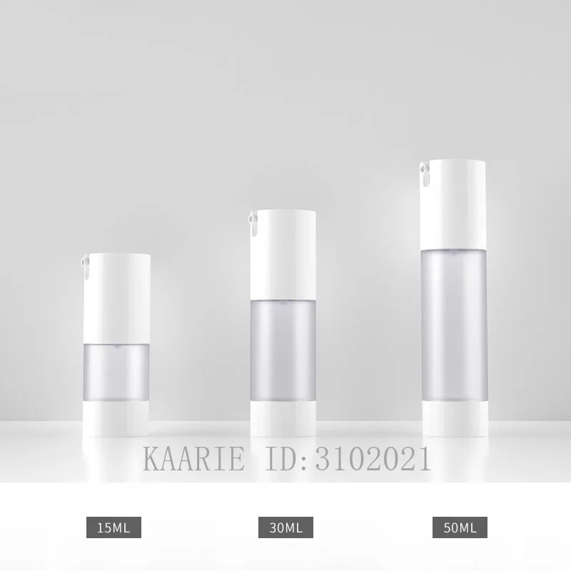 Пустой белый полипропиленовый косметический матовый вакуумный контейнер для