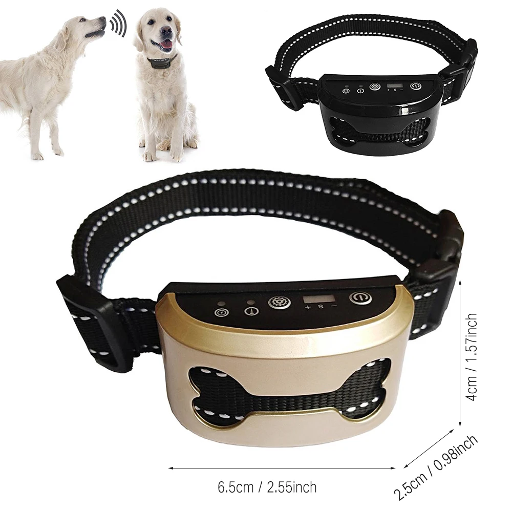 

Pet Trainer Dog Stop Barking Control Automatic Effective Rechargeable Dog Bark Vollar Ultrasonic Training Collars for Training