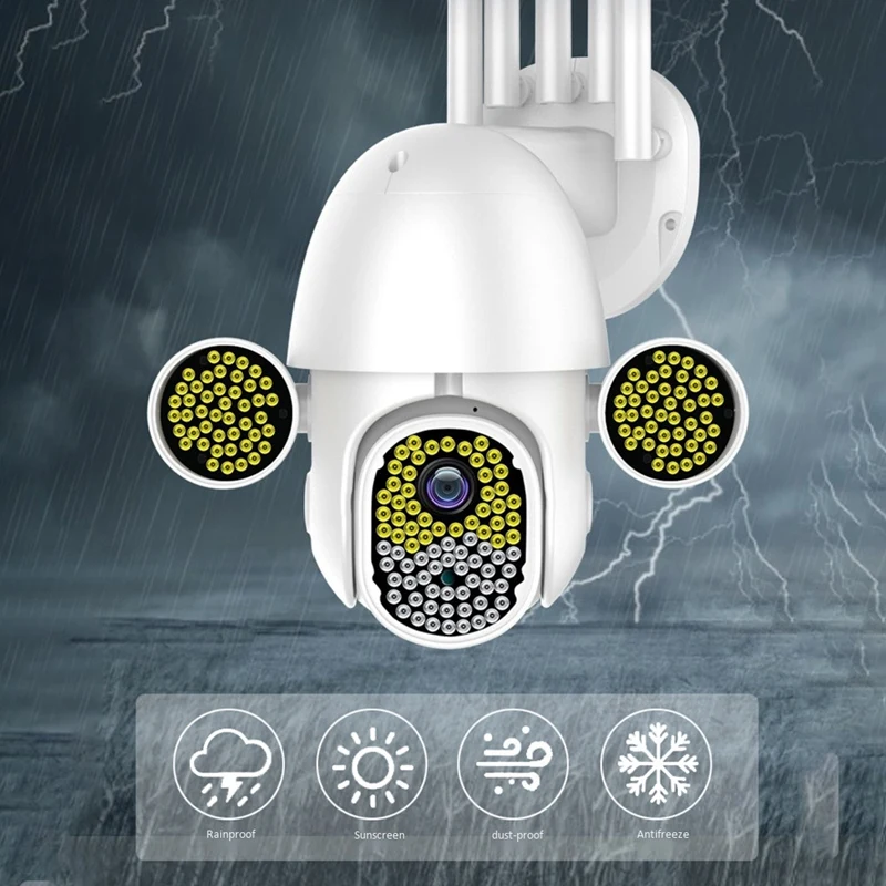 

Wireless PTZ Outdoor Waterproof 172 Light Ball Camera Security Network WiFi HD Monitoring Camera