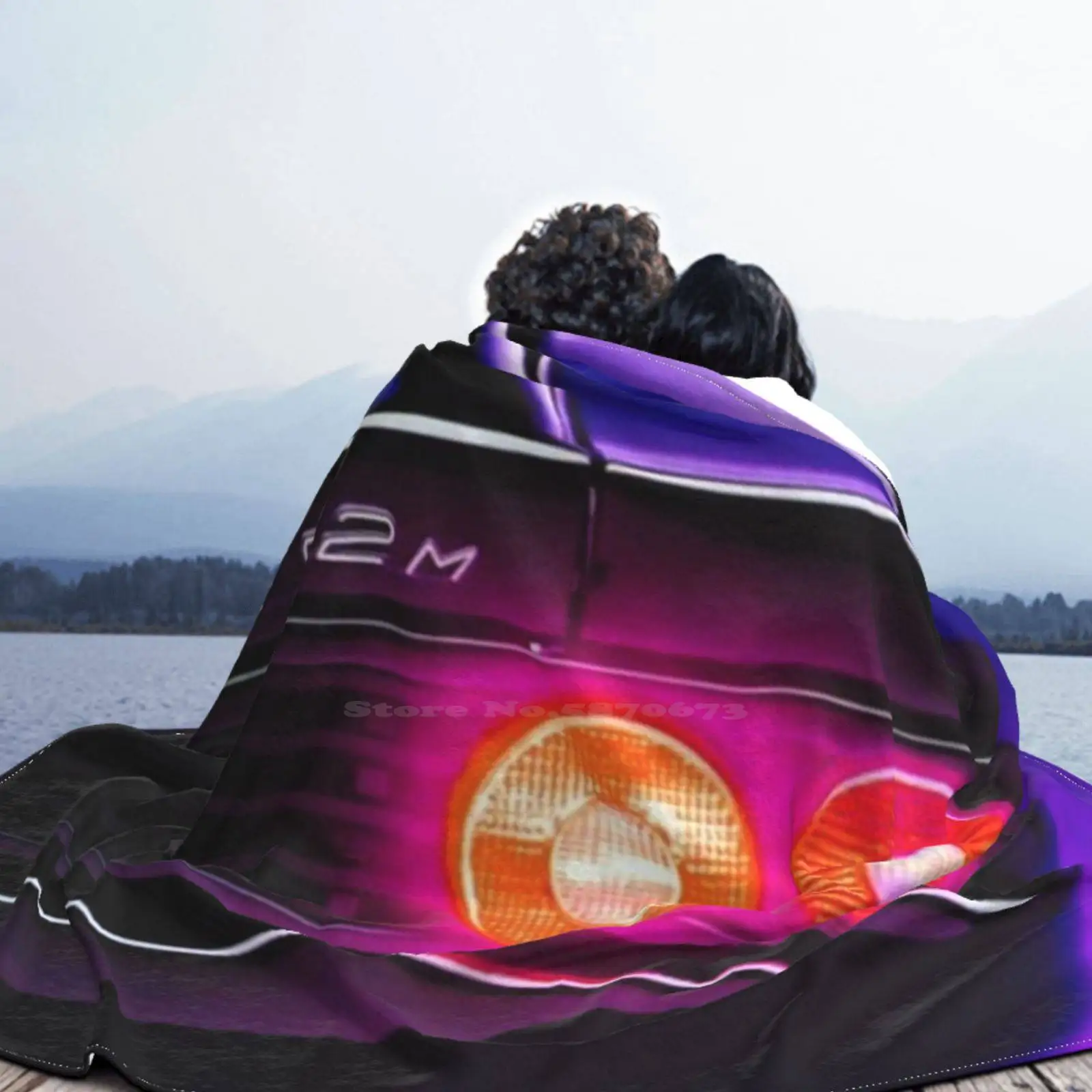 Фиолетовая Автомобильная Маска С закатом Vaporwave одеяло для кондиционирования