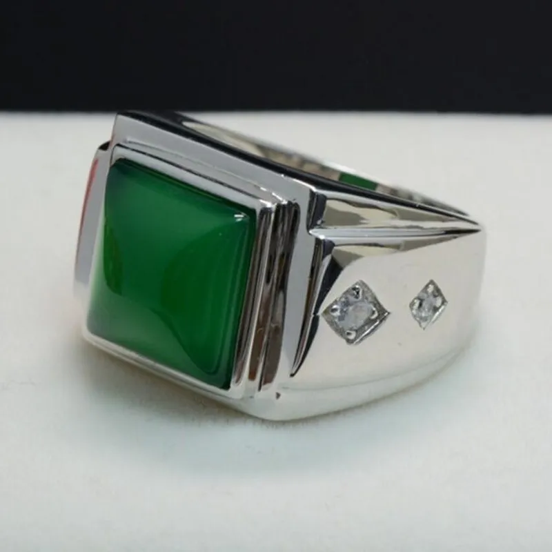 100% натуральное 925 Чистое серебро набор с мужским кольцом из натуральной