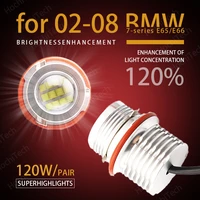 120w 6000k white high quality angle eyes led marker halo ring light bulb for 02 08 bmw 7 series e65 e66 super bright