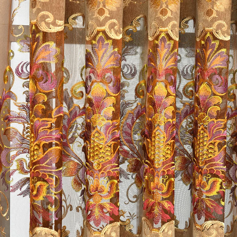 Европейские королевские затемненные шторы с вышивкой для спальни/отеля