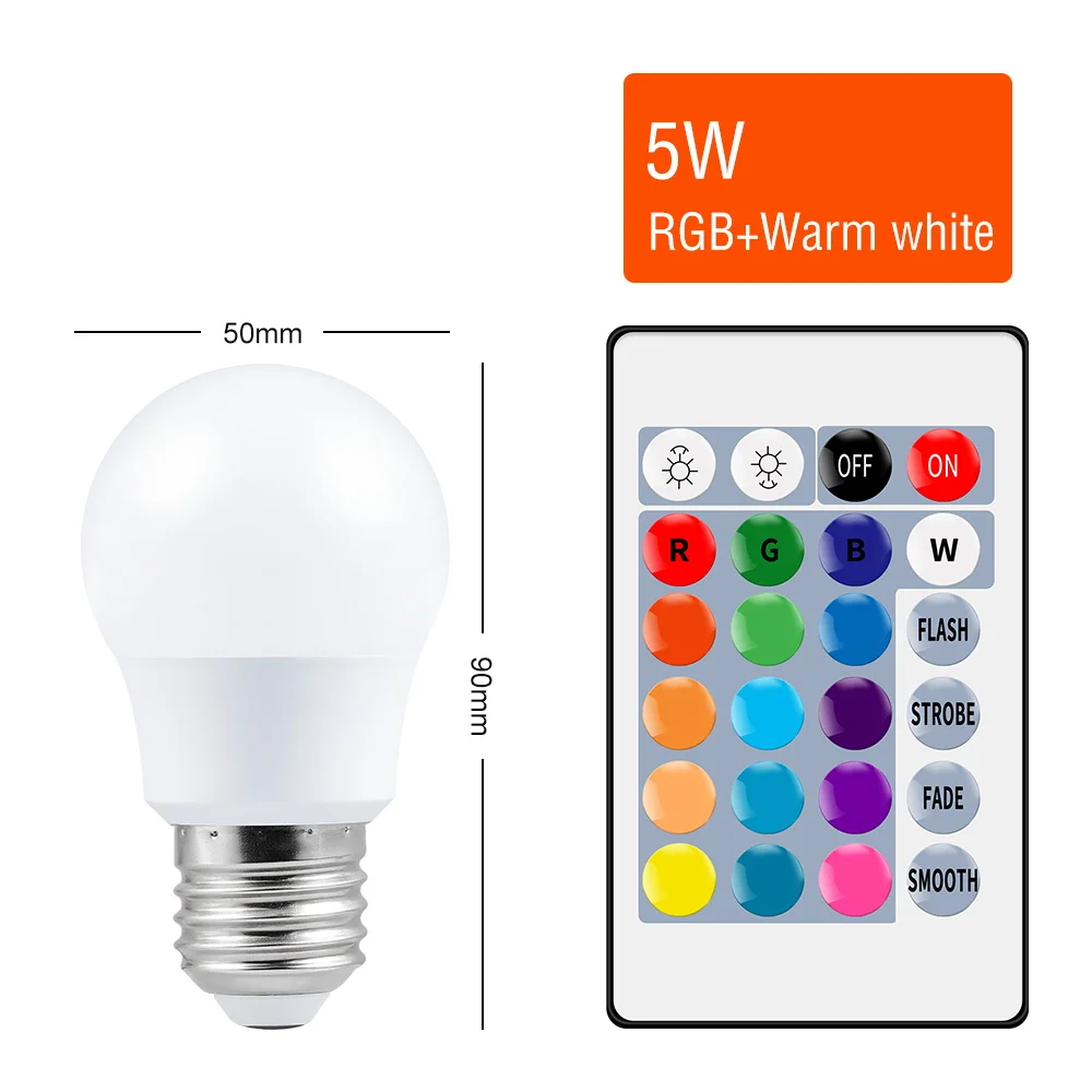 

DuuToo RGB Светодиодная лампа E27 16 цветов