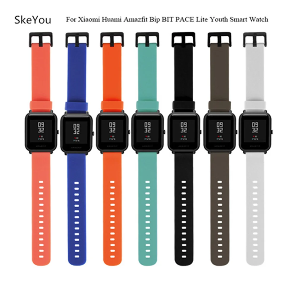 Ремешок 20 мм из мягкого силикона для Xiaomi Huami Amazfit Bip маленький браслет наручных