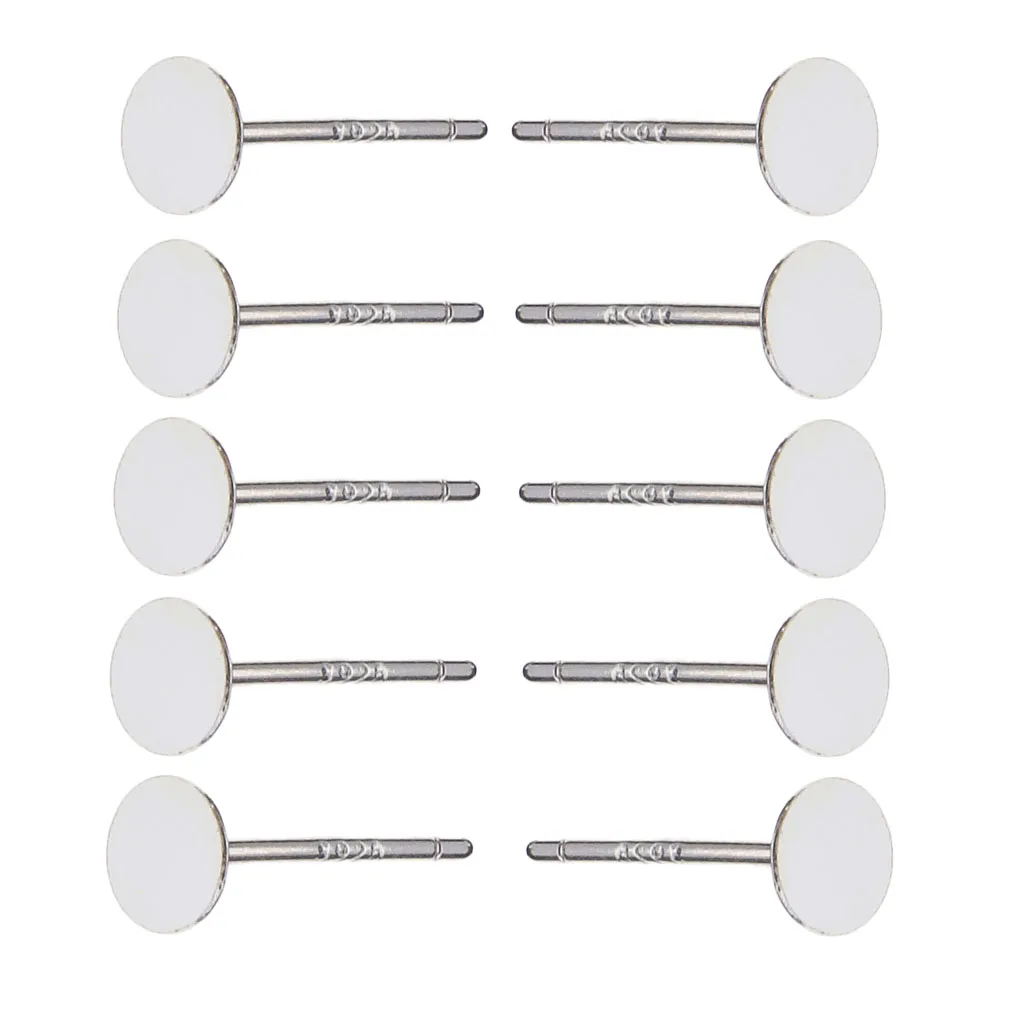 5 Paris Handmade DIY Earrings 925 Sterling Silver Ear Stud Post Flat Pad Jewelry Making Crafts | Украшения и аксессуары