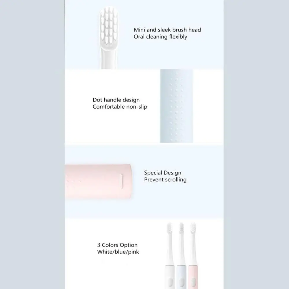 

Portable Xiaomi T100 Smart Electric Toothbrush Sonic Rechargeable Toothbrush 2 Speed Sonic Toothbrush Whitening Oral Care Tool