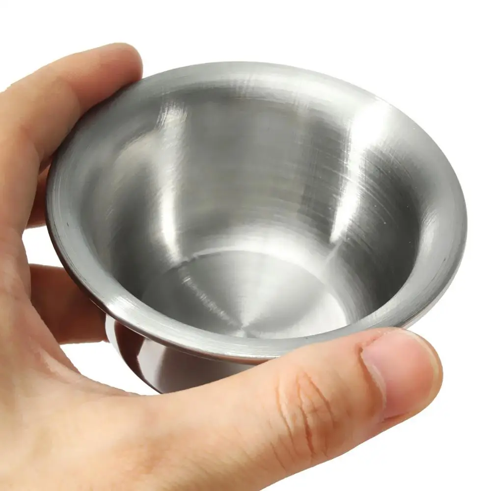 

Men's shaving bowl beard shaving cup shaving soap or cream stainless steel 8.6x4cm