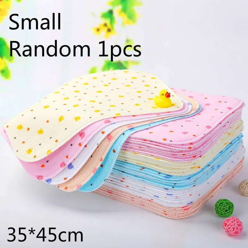 Random-S-1pcs Детский хлопковый подгузник подкладочный Лист Мочи матрасик для пеленания мультфильм многоразовые Младенческая Детская пеленка тканевый слюнявчик, матрас, матрасик для пеленания, по уходу за ребенком - Цвет: Random-S-1pcs